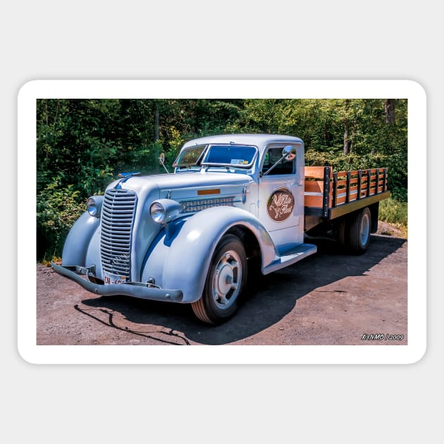 1938 Diamond T stakebed truck Sticker by kenmo